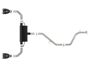 Lexus UX250h Performance Exhaust - aFe - Cat-Back, Takeda - Black - `19-`24