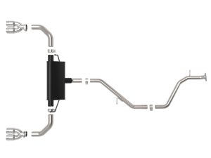 Lexus UX250h Performance Exhaust - aFe - Cat Back - Polished - `19-`24