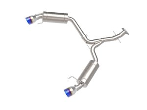 Lexus IS250 Performance Exhaust - Rear - aFe - Axle Back + Blue Flame Tips - Blue - `06-`13