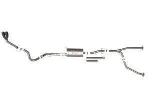 Toyota Tundra Performance Exhaust - Rear Side-Exit - aFe - Vulcan Series Cat-Back - Black - `22-`25