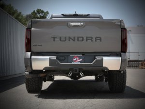 Toyota Tundra Performance Exhaust - Rear Side-Exit - aFe - Vulcan Series Cat-Back - Black - `22-`25