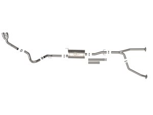 Toyota Tundra Performance Exhaust - aFe - Vulcan Series 2.5in to 3in 304 SS Cat-Back - `22-`25