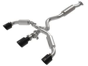 Toyota GR Corolla Performance Exhaust - aFe - Gemini XV Cat Back with Cut-Out - Black - `23-`24