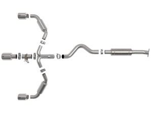 Toyota GR Corolla Performance Exhaust - aFe - Cat Back Gemini XV - Polished - `23-`25