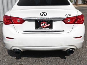 Infiniti Q50 Performance Exhaust - aFe - Takeda Axle-Back - Black - `16-`18