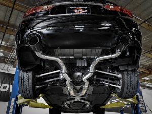 Infiniti Q50 Performance Exhaust - Rear - aFe - Takeda 2.5in 304 SS Cat-Back w/ Black Tips - Black - `16-`18