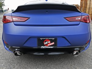 Infiniti Q60 Performance Exhaust - aFe - Cat Back - Carbon Fiber - `17-`22