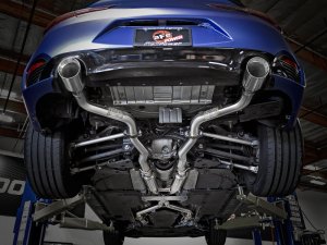 Infiniti Q60 Performance Exhaust - Dual Rear Exit - aFe - Takeda 2.5in 304 SS Cat Back - `17-`19