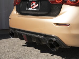 Infiniti Q50 Performance Exhaust - aFe - Cat Back, Takeda 2.5in 304 SS - Black - `14-`15