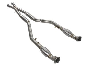 BMW M3 Performance Exhaust - aFe - MACH Force-Xp Cat-Back X-Pipe, 2.5 in 304 Stainless, w/ High-Flow Cats & Resonators - `08-`13