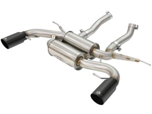 BMW 335i Performance Exhaust - aFe - MACHForce XP 2.5in Axle Back Stainless with Black Tips - Black - `07-`13