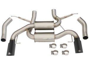 BMW 335i Performance Exhaust - aFe - MACHForce XP 2.5in Axle Back Stainless with Black Tips - Black - `07-`13