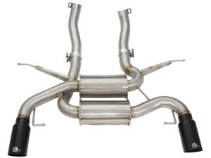 BMW 335i Performance Exhaust - aFe - MACHForce XP 2.5in Axle Back Stainless with Black Tips - Black - `07-`13
