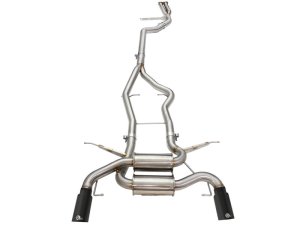 BMW 335i Performance Exhaust - aFe - Cat Back, Mach Force XP - Black - `11-`13