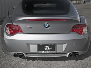 BMW M Coupe Performance Exhaust - Rear - aFe - MACH Force-Xp Cat Back - Black - `05-`08
