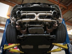 Porsche 911 Carrera Performance Exhaust - aFe - MACHForce XP Cat-Back Exhaust w/ Polished Quad Tips - `12-`16