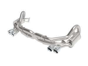 Porsche 911 Carrera Performance Exhaust - aFe - MACHForce XP Cat-Back Exhaust w/ Polished Quad Tips - `12-`16