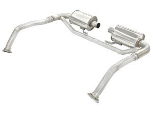 Porsche Cayman Performance Exhaust - aFe - MACH Force-Xp Cat Back, Dual 304 Stainless Steel Race Mufflers - Brushed - `06-`08