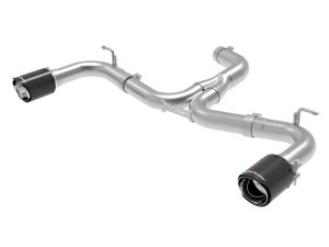 Volkswagen GTI Performance Exhaust - Rear - aFe - MACH Force-Xp Axle-Back, Stainless Steel, Carbon Fiber Tips - `15-`17