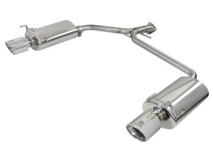 Honda Accord Performance Exhaust - Rear - aFe - Takeda Axle-Back, 304 Stainless Steel, Dual Polished Tips - Polished - `13-`16