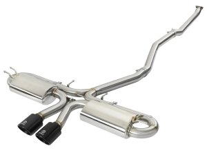 Honda Civic Si Performance Exhaust - Dual Rear Exit - aFe - Cat Back - Black - `17-`20