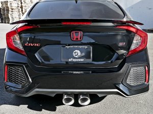 Honda Civic Si Performance Exhaust - Rear - aFe - Takeda Cat Back - Polished - `17-`20