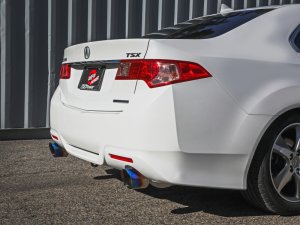 Acura TSX Performance Exhaust - aFe - Takeda 2-1/2in to 2-1/4in 304 SS Cat-Back Exhaust System w/BlueFlame Tip - `09-`14