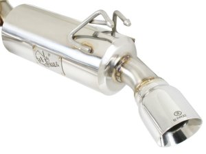 Mitsubishi Lancer Performance Exhaust - aFe - Turbo Back, 304SS Dual Cat-Back - Polished - `08-`13