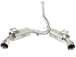 Mitsubishi Lancer Performance Exhaust - aFe - Turbo Back, 304SS Dual Cat-Back - Polished - `08-`13