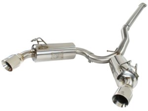 Mitsubishi Lancer Performance Exhaust - aFe - Turbo Back, 304SS Dual Cat-Back - Polished - `08-`13