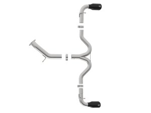 Hyundai Elantra GT Sport Performance Exhaust - aFe - Takeda 3 IN to 2-1/2 IN 304 Stainless Steel Axle-Back Exhaust - Black - `18-`20