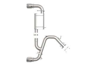 Hyundai Veloster N Performance Exhaust - aFe - Axle Back - Polished - `19-`20