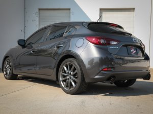Mazda 3 Performance Exhaust - aFe - Cat Back, Carbon Fiber Tips - `14-`18