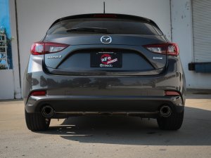 Mazda 3 Performance Exhaust - aFe - Cat Back, Carbon Fiber Tips - `14-`18