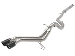Hyundai Veloster Performance Exhaust - aFe - Cat Back, 2-1/2in to 3in SS-304, Carbon Fiber Tips - `13-`17 Hyundai Veloster Performance Exhaust - aFe - Cat Back, 2-1/2in to 3in SS-304, Carbon Fiber Tips - `13-`17