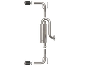 Mazda 3 Performance Exhaust - Rear - aFe - Takeda 3in to 2-1/2in 304 SS Axle-Back with Carbon Fiber Tip - `19-`22