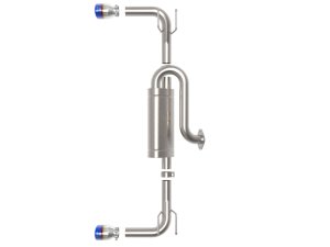 Mazda 3 Performance Exhaust - aFe - Takeda Axle-Back Exhaust w/ Blue Flame Tip - Blue Flame - `19-`22