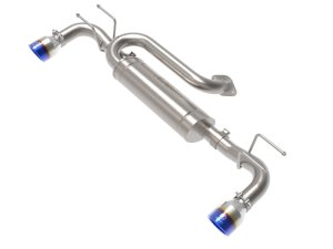 Mazda 3 Performance Exhaust - aFe - Takeda Axle-Back Exhaust w/ Blue Flame Tip - Blue Flame - `19-`22