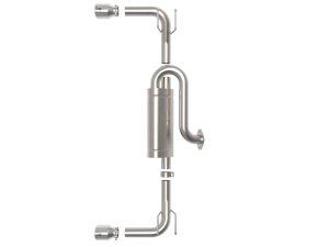 Mazda 3 Performance Exhaust - Rear - aFe - Takeda 3in to 2-1/2in 304 Stainless Steel Axle-Back - Polished - `19-`25