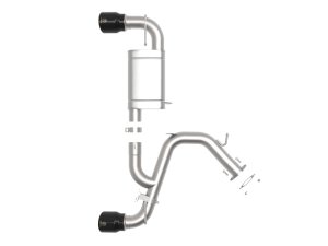 Hyundai Veloster Performance Exhaust - aFe - Axle Back, Takeda 3in 304 Stainless Steel - Black - `21-`22