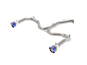 Kia Forte GT Performance Exhaust - Rear - aFe - Axle Back, Takeda, 3in to 2.5in - Blue Flame - `20-`21