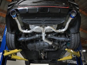 Kia Forte GT Performance Exhaust - Rear - aFe - Axle Back, Takeda, 3in to 2.5in - Blue Flame - `20-`21