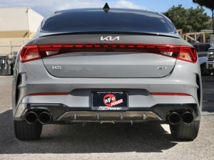 Kia K5 GT Performance Exhaust - aFe - Axle Back, Dual Exhaust with Quad Black Tips - Black - `21-`24