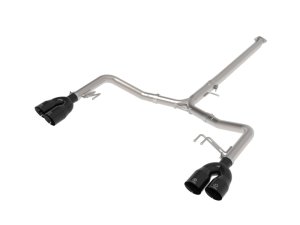 Kia K5 GT Performance Exhaust - aFe - Axle Back, Dual Exhaust with Quad Black Tips - Black - `21-`24