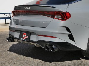Kia K5 GT Performance Exhaust - aFe - Axle Back, Dual Exhaust with Quad Black Tips - Black - `21-`24
