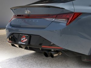 Hyundai Elantra N Line Performance Exhaust - Rear - aFe - Takeda Axle-Back with Carbon Fiber Tip - `21-`25
