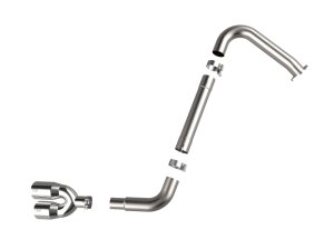 Hyundai Elantra N Line Performance Exhaust - aFe - Axle-Back, Dual Polished Tips - Polished - `21-`25