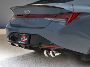Hyundai Elantra N Line Performance Exhaust - aFe - Axle-Back, Dual Polished Tips - Polished - `21-`25