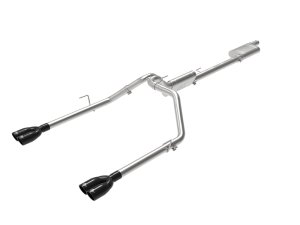 Jeep Wrangler Performance Exhaust - aFe - Vulcan Series 3in-2-1/2in 304 SS Cat-Back - Black - `18-`25
