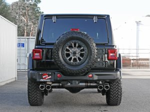 Jeep Wrangler Performance Exhaust - aFe - Vulcan Series Cat Back - Polished - `21-`25